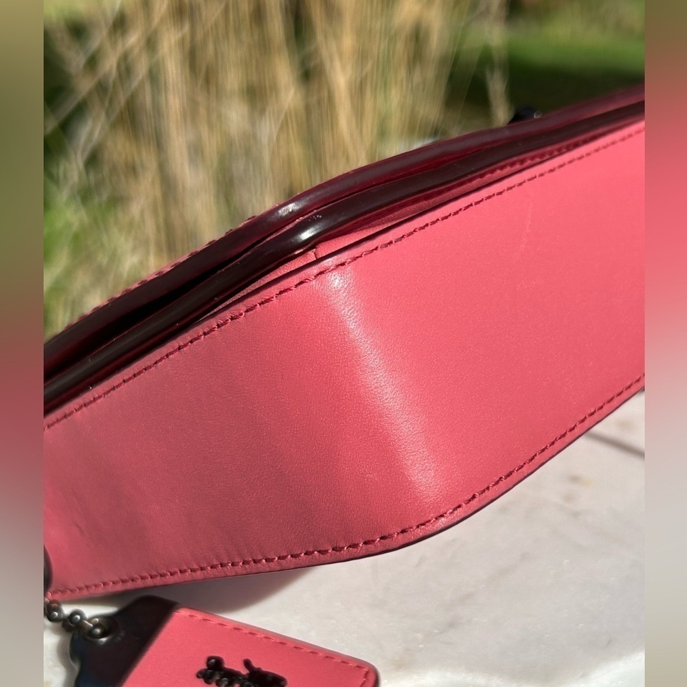 Coach 1941 Dinky Crossbody 20215 Dahlia Pink Rose Calfskin Leather EUC - Picture 15 of 17